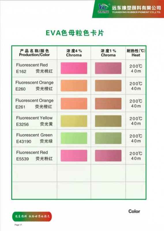 EVA色母粒色卡片